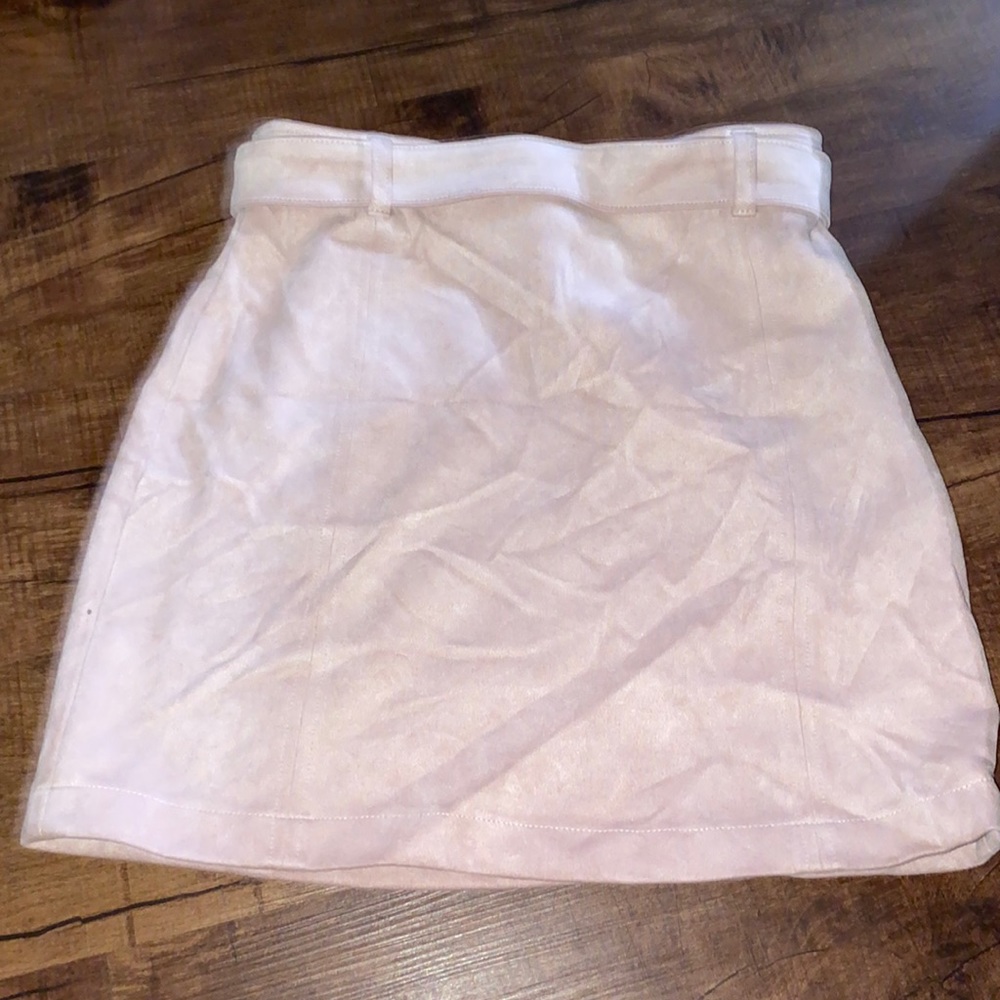 Haute Monde Baby Dusty Pink Velvet Skirt with Belt